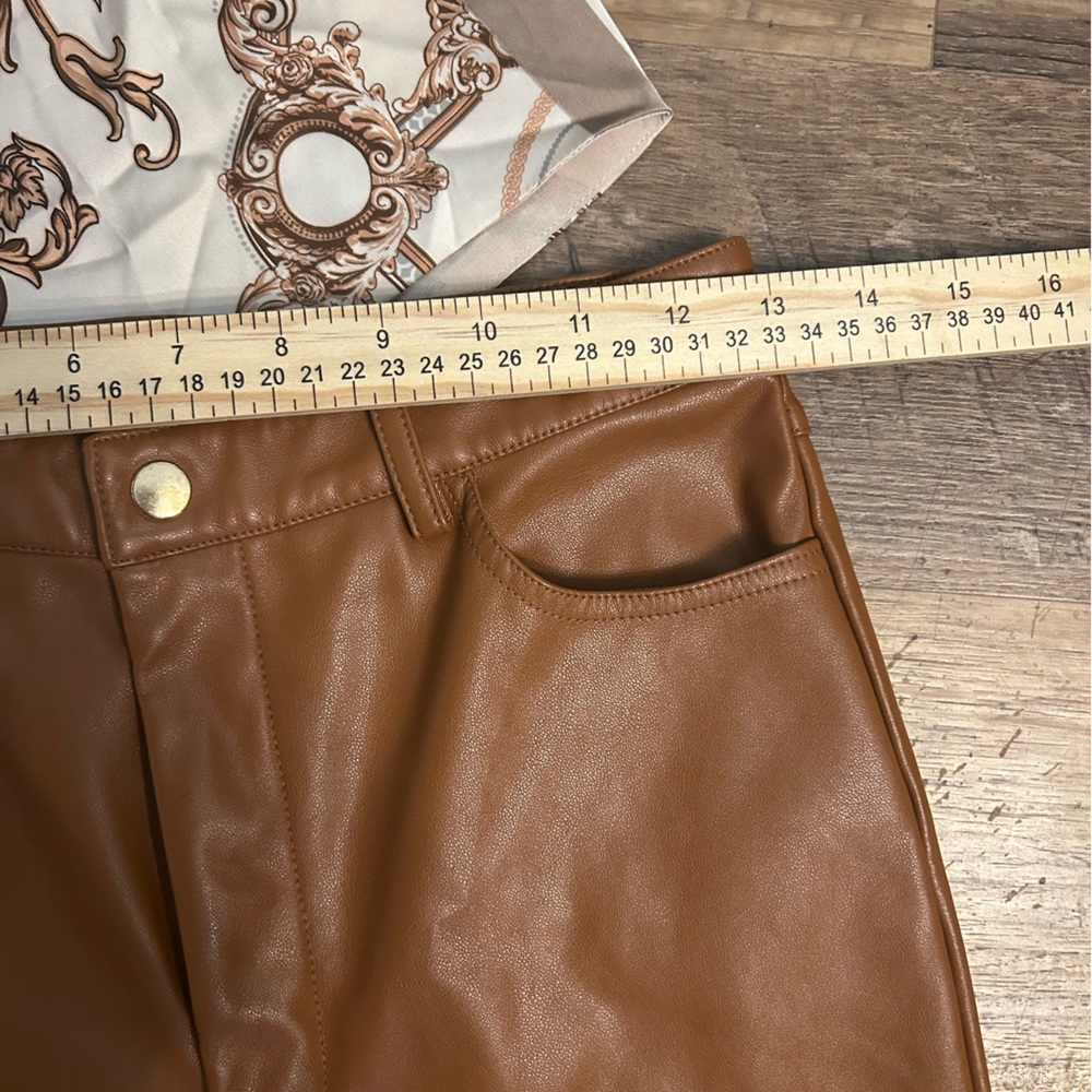 Bardot Revolve leather high waisted, boot cut pants Small - Picture 9 of 11